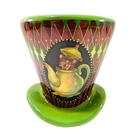 Disney Alice in Wonderland Mad Hatter Green Hat Christmas Ornament 4" - Picture 5 of 10